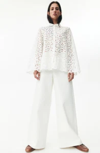 H&M Eyelet Embroidered Shirt For Women (White) - Picture 1 of 6