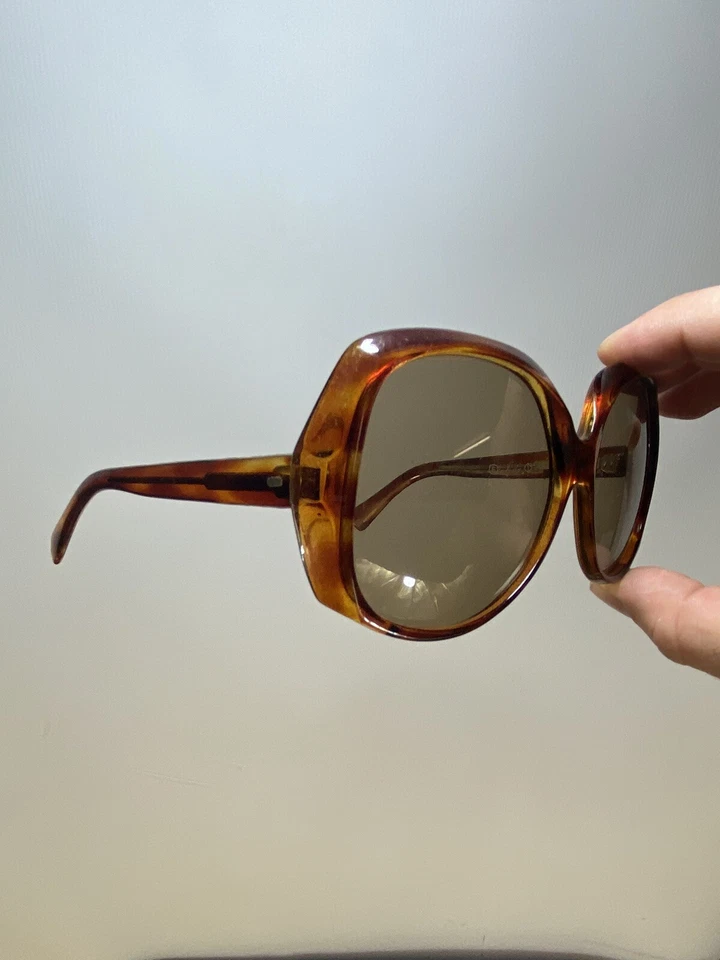 Vtg 50s 60s 70s Oversized Big Tortoise Grandma Hollywood Actres Italy Sunglasses - Image 1 of 4