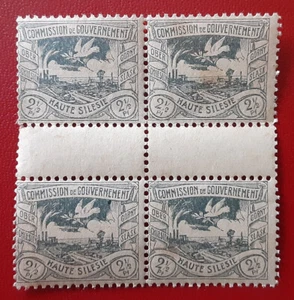 UPPER SILESIA German Plebiscite Territory 1920 2.50Pf MNH Gutter Block 4268 - Picture 1 of 3