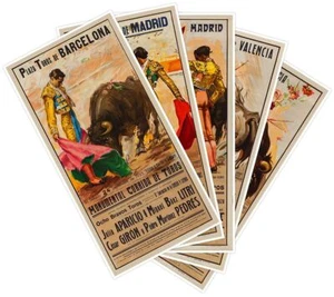 Juego de Cinco Carteles Estampados de Viaje de Correa Española Años 1940 Vintage Reimpresos España - Imagen 1 de 9