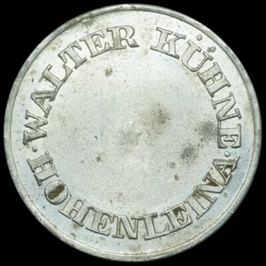 BIERMARKE: Zink-Marke. WALTER KÜHNE HOHENLEINA / SACHSEN ⇒ KROSTITZ bei LEIPZIG. - Bild 1 von 2