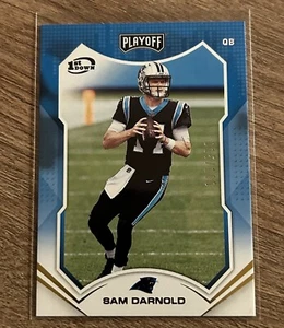 2021 Panini Playoff Sam Darnold #57 1st Down /100 Gold Foil Panthers Vikings - Picture 1 of 3