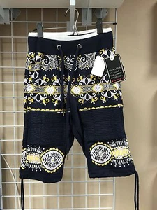 HERREN ROYAL SEVEN 7 SHORTS MARINEBLAU WEISS GELB GRAU - Bild 1 von 3