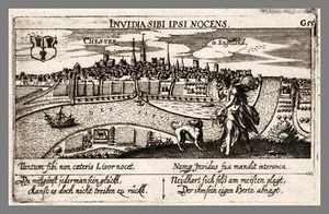 CHESTER Inglaterra grabado en cobre de Meisner caja del tesoro 1678 ¡original! - Imagen 1 de 1