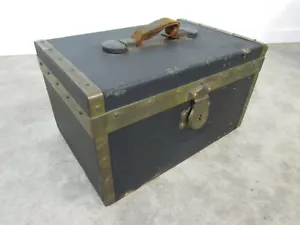 Estuche de caja de conductores de ferrocarril antiguo de colección original de madera de latón de Nueva York y RR - Imagen 1 de 12