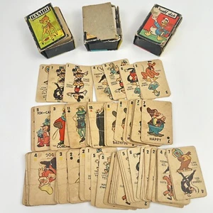 VTG DISNEY 1940s Russell Mfg mini PLAYING CARDS LOT SNOW WHITE, DONALD, BAMBI - Bild 1 von 14