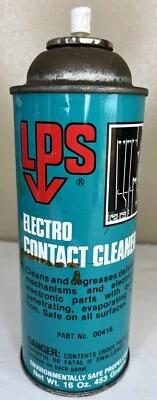 Limpador desengordurante vintage LPS Electro Contact spray todas as superfícies feito nos EUA - Imagem 1 de 4