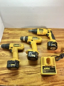 12v Dewalt Drill Lot DW926, DW928, DW979 W/Batteries & Charger All Work Great!! - Picture 1 of 6