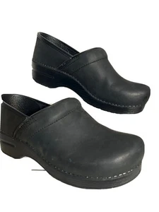 Damen Dansko Cabrio Schwarz Leder Profi Clog Schuh EU 39 / US 8,5 NEU Weich - Bild 1 von 10
