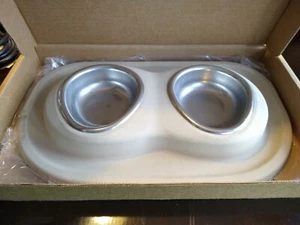 Pet Comfort Bowl & non-skid base 08 oz double Tan DL0801TN - NIB - BN y12 - Picture 1 of 2