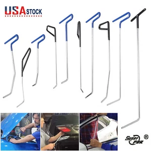 10X PDR Rods DIY Paintless Dent Repair Kit with Hail Puller & Hammer Set - Picture 1 of 7
