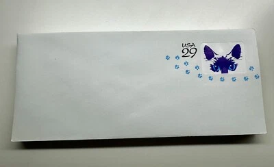 Peek A Boo Cat USA 29 Cent Stamped Envelope 1993 Postage - Image 1 of 3