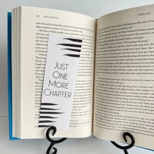 Bookmark, "Just One More Chapter," (Black) - Picture 1 of 2
