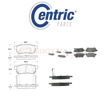 Centric Ceramic Disc Brake Pads w Shims for 1985-1991 Honda Prelude 2.0L jh Foto 1 de 4
