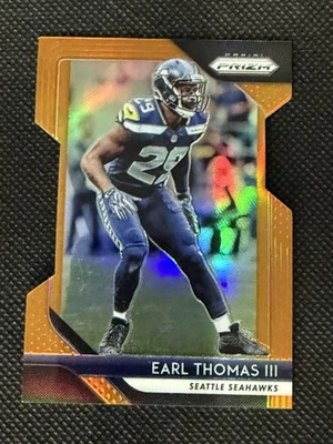 2018 Panini Prizm #20 Earl Thomas III Prizm Orange Die Cut #/249 - Image 1 of 2