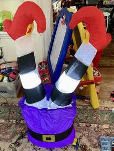3.5 Foot Tall Halloween Inflatable Witch Legs Lighted - Picture 1 of 2