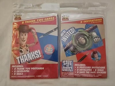 Invitaciones y tarjetas de agradecimiento de Toy Story de Disney Pixar de 8 quilates cada una con sellado Foto 1 de 3