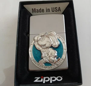 Zippo Disney Card Club 2016 diseño Mickey Mouse encendedor plateado con caja coleccionable - Imagen 1 de 9