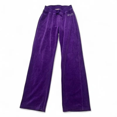 Purple Velour Embroidere Juicy Logo Little Girls Vintage Juciy Track Suit Pants - Image 1 of 4