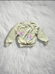 vintage 90s yellow toddler crewneck sweatshirt - Picture 1 of 6