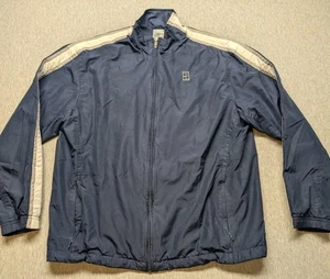 Vintage Nike Men's Challenge Court Windbreaker Jacket Navy Med Full Zip Tennis - Picture 1 of 8