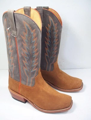 Botas de Vaquero del Oeste Horse Power Para Hombre 9.5 EE Tostadas Gamuza Jengibre Punta Cuadrada Foto 1 de 4
