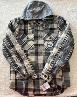 Pittsburgh Steelers Flannel Hoodie Jacket - Image 1 of 4