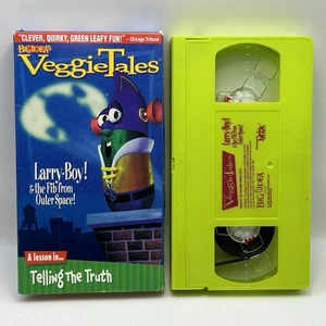 VeggieTales LarryBoy Fib From Outer Space VHS Green Tape Kids Show on Truth God - Picture 1 of 10