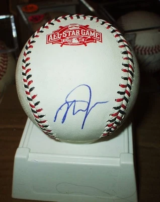 MIKE TROUT ANGELS AUTO RAWLINGS OFFICIAL 2015 ALL-STAR GAME BASEBALL-BAS - NICE - Image 1 of 4