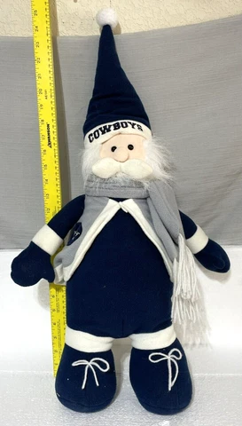 "Dallas Cowboys Large Santa" Plush Figure The Memory Co. NFL  # Big D # The Boys Cover