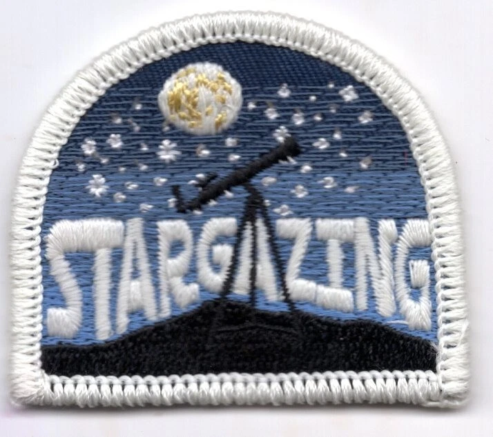 STARGAZING (GLOW IN THE DARK) Iron On Patch Astrology Stars - Image 1 of 1