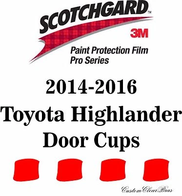 Película de protección de pintura 3M Scotchgard serie Pro 2014 2015 2016 Toyota Highlander Foto 1 de 3