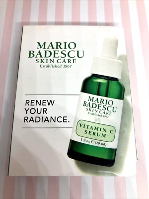 Mario Badescu Cuidado de la Piel Vitamina C Suero .14 oz./4 ml Tamaño de Viaje Nuevo Foto 1 de 2