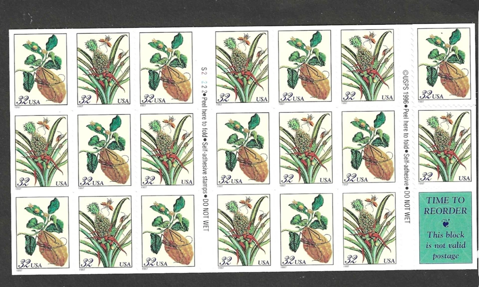 #3127a 32c BOTANICAL ISSUE BOOKLET OF 20 UNFOLDED - Image 1 of 1