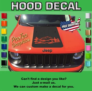 Hood Decal Fits Jeep Renegade Blackout (Big Foot) Ren-105 - Picture 1 of 4
