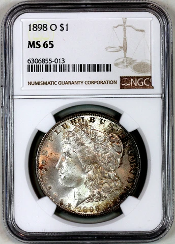 * 1898-O * MS65 NGC * MORGAN SILVER DOLLAR * PREMIUM QUALITY SUPERB EYE APPEAL * Cover