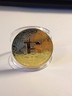 BITCOIN!! Gold Plated Physical Bitcoin in protective acrylic case FAST SHIPPING