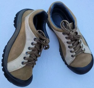 Keen Lace-Up Leather Women's RS 0606 Sz.7.5M Walking/Hiking Shoes,Olive & Beige - Picture 1 of 13