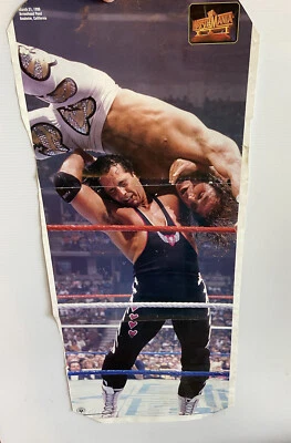 Póster de colección Wrestlemania 12 Bret Hart vs Shawn Michaels IronMan match WWF WWE Foto 1 de 4