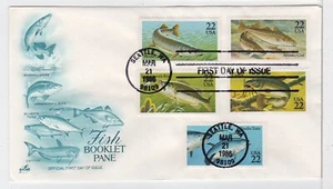 TurtlesTradingPost- American Fish 1986 #2205-09 - FDC Artcraft Cachet - Picture 1 of 1