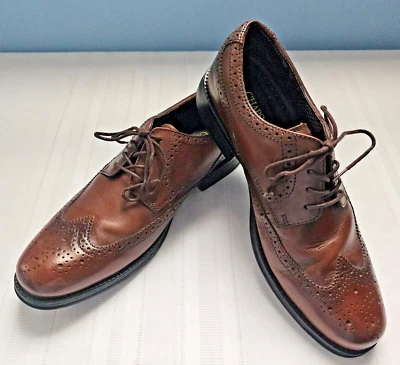 Chaps Brown Leather Dress Casual Wing Tip Oxfords 96-98722 Men's Size 11.5M - Image 1 of 4