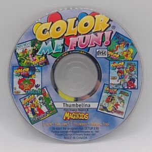 Color Me Fun ! TROLLS (2-8 ans) (PC-CD, 1997) Jeu Disque Uniquement Vintage Magikids