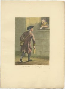 Impresión antigua de un mensajero por marca (1775) - Imagen 1 de 1