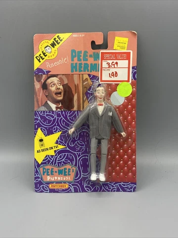Vintage 1988 Pee-Wee Herman Figure PeeWee Playhouse Matchbox New See Photos Cover