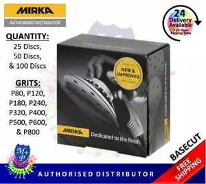 Mirka Basecut 150mm 6" Sanding Discs Packs of 25, 50 or 100 Abrasive Grit 40-800 - Picture 1 of 10