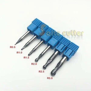 2F HRC55 Tungsten Carbide End Mill 2F Ballnose Endmill Milling Cutter CNC Bits - Picture 1 of 1