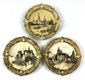 Josef Strnact 3D 6 3/4 in Keramik Teller Made in Austria 3er Set - Germany 1901-10 - Bild 1 von 9