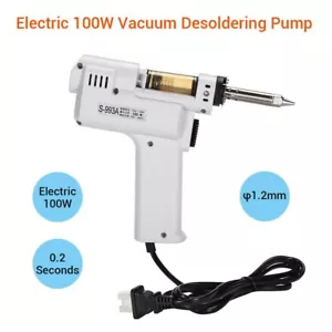 NEW S-993A Electric Vacuum Desoldering Pump 110V 100W Solder Sucker Gun 350-450℃ - Picture 1 of 9
