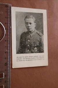 altes Sterbebild eines Soldaten Krimschild - im Osten 1943 gefallen - Picture 1 of 2
