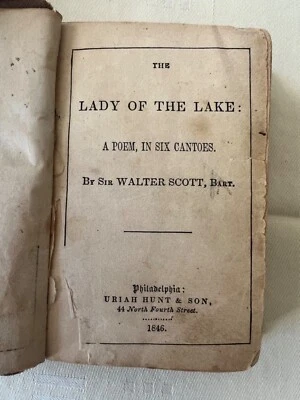 Lady Of The Lake: A Poem in Six Cantos by Sir Walter Scott - 1846 FIRST Edition - Image 1 of 4